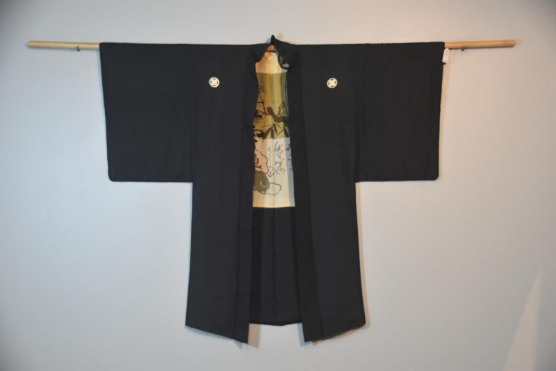 Vintage Japanese Silk Mans Haori (Kimono Jacket)