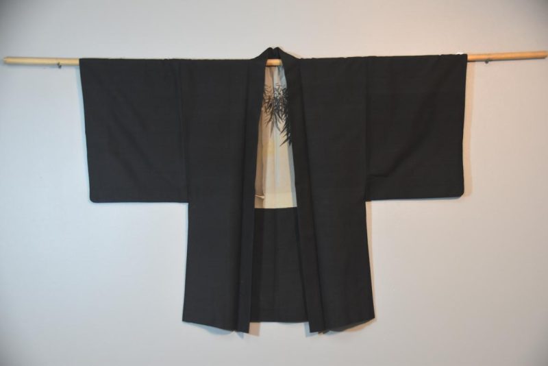 Vintage Japanese Silk Mans Haori (Kimono Jacket)