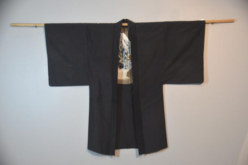 Vintage Japanese Silk Mans Haori (Kimono Jacket)