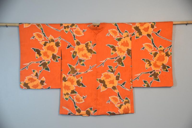 Orange is the New Black Vintage Silk Haori Jacket - Image 4