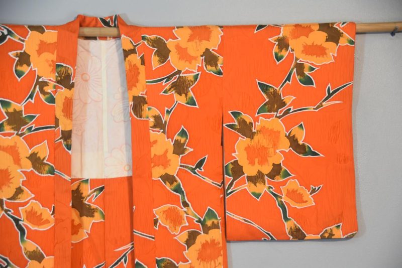 Orange is the New Black Vintage Silk Haori Jacket - Image 3