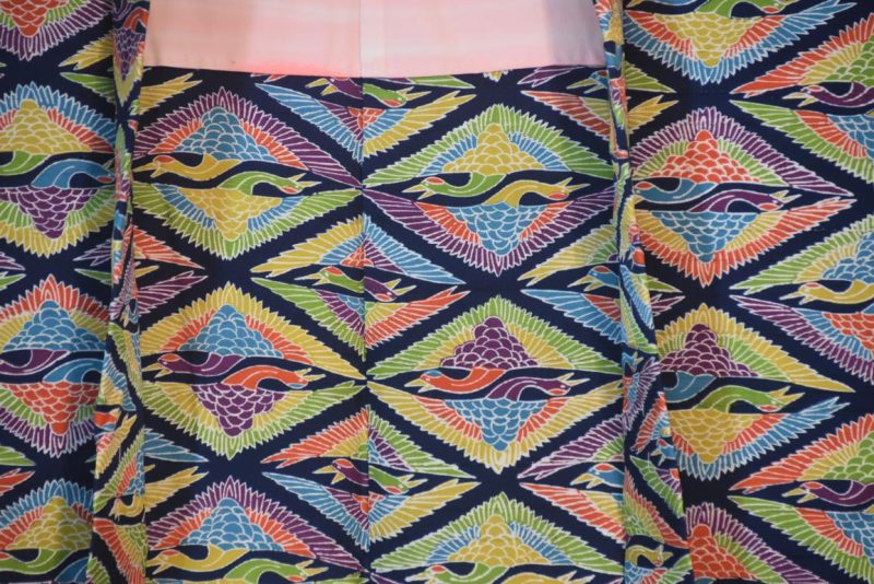 Vibrant Vintage Silk Haori Jacket - Image 2