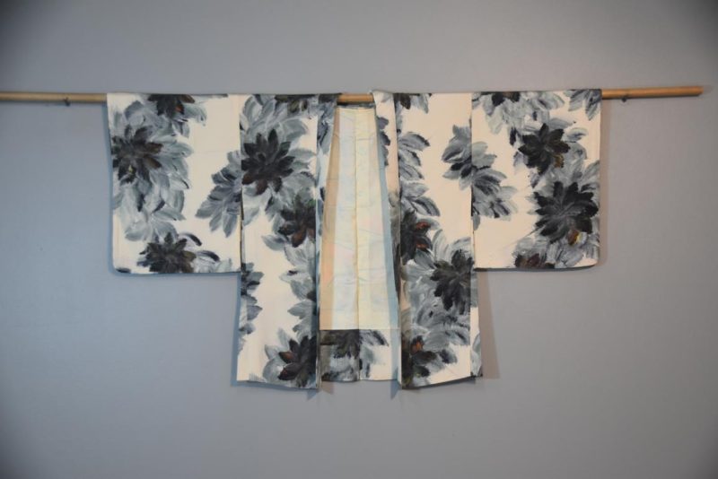 Water Colour Vintage Silk Haori Jacket - Image 5