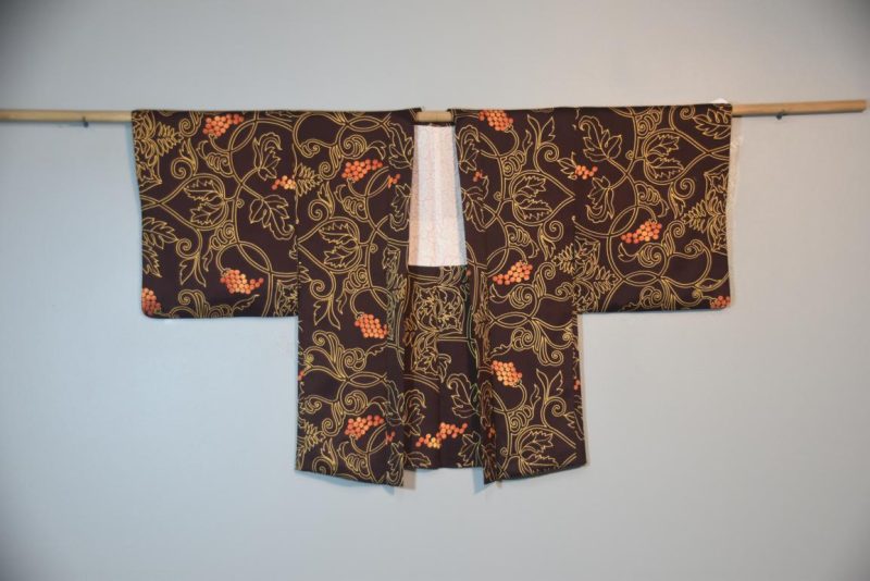 Vine and Berry Vintage Silk Haori Jacket - Image 3