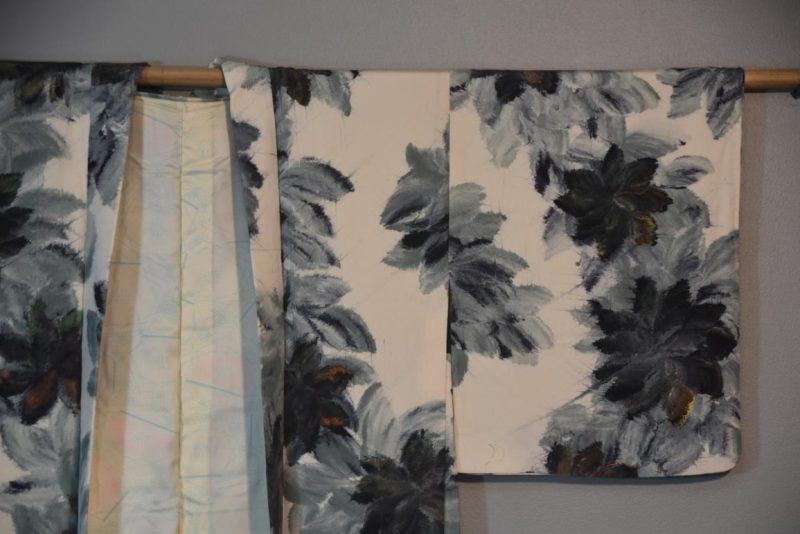 Water Colour Vintage Silk Haori Jacket - Image 4
