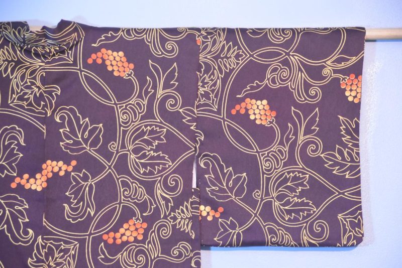 Vine and Berry Vintage Silk Haori Jacket - Image 5