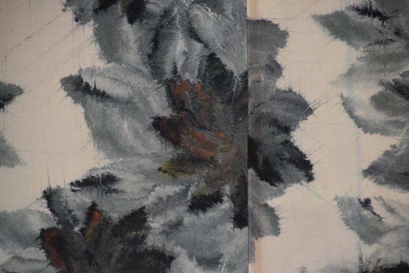 Water Colour Vintage Silk Haori Jacket - Image 2