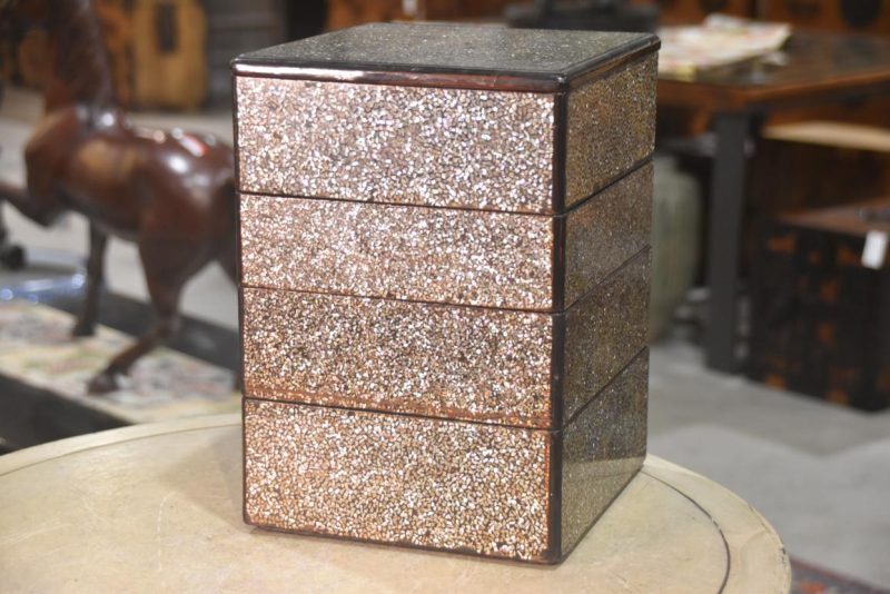 Antique Japanese Lacquer Jubako Stacking Box Height:310mm