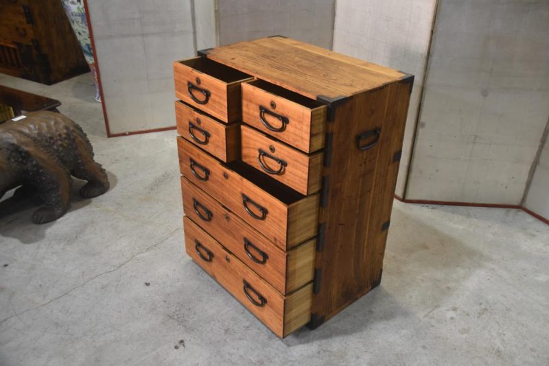 Hikidashi Antique Chest of Drawers Width:660mm - Image 8