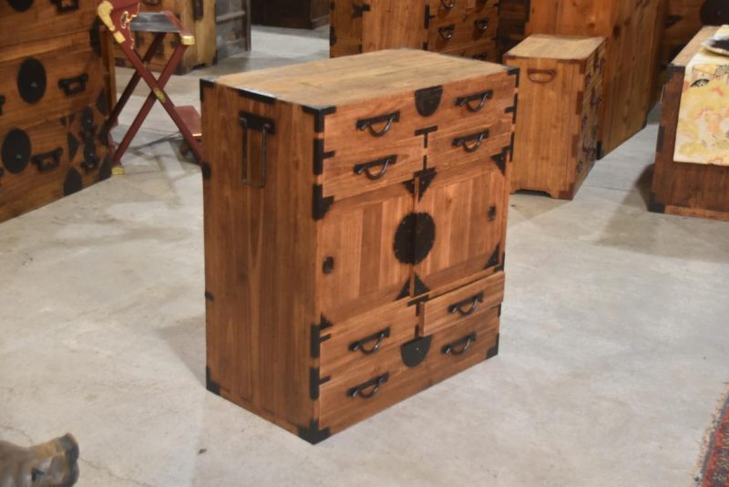 Meiji Period Tokyo Region Merchant Chest Width:740mm - Image 8
