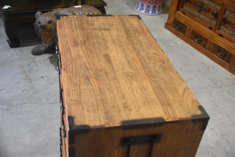 Meiji Period Tokyo Region Merchant Chest Width:740mm - Image 4