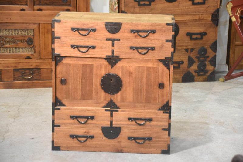 Meiji Period Tokyo Region Merchant Chest Width:740mm - Image 3