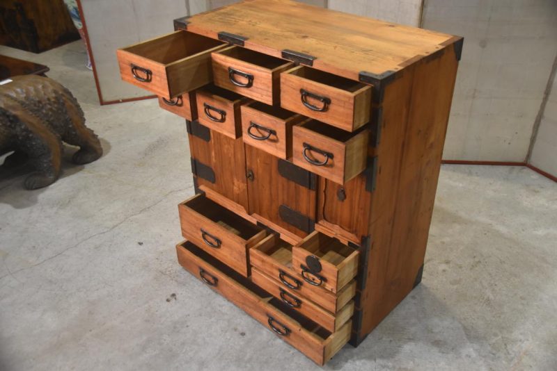 Meiji Period Tokyo Region Merchant Chest Width:750mm - Image 5