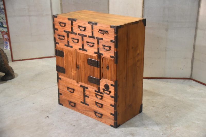 Meiji Period Tokyo Region Merchant Chest Width:750mm - Image 3