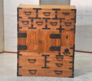 Meiji Period Tokyo Region Merchant Chest Width:750mm