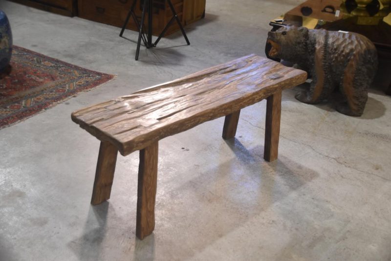 Rustic Wooden Bench Width:1150mm - Image 4