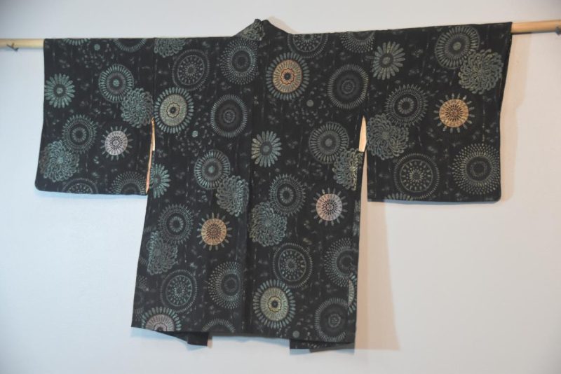 Metallic Thread Vintage Silk Haori Jacket - Image 5