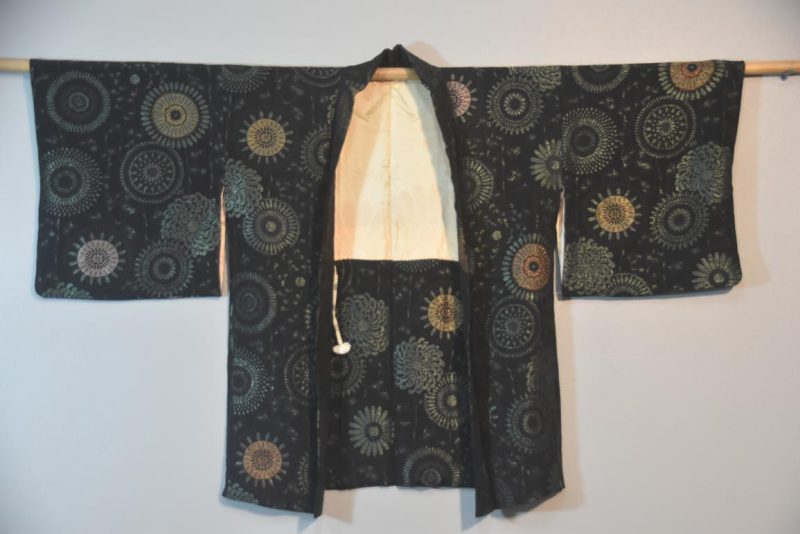 Metallic Thread Vintage Silk Haori Jacket - Image 4