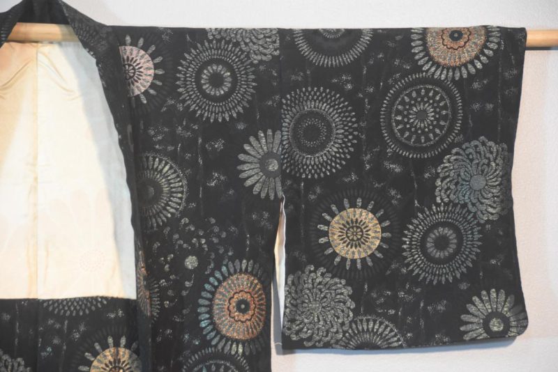 Metallic Thread Vintage Silk Haori Jacket - Image 2