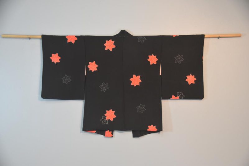 Maple Leaves Vintage Silk Haori Jacket