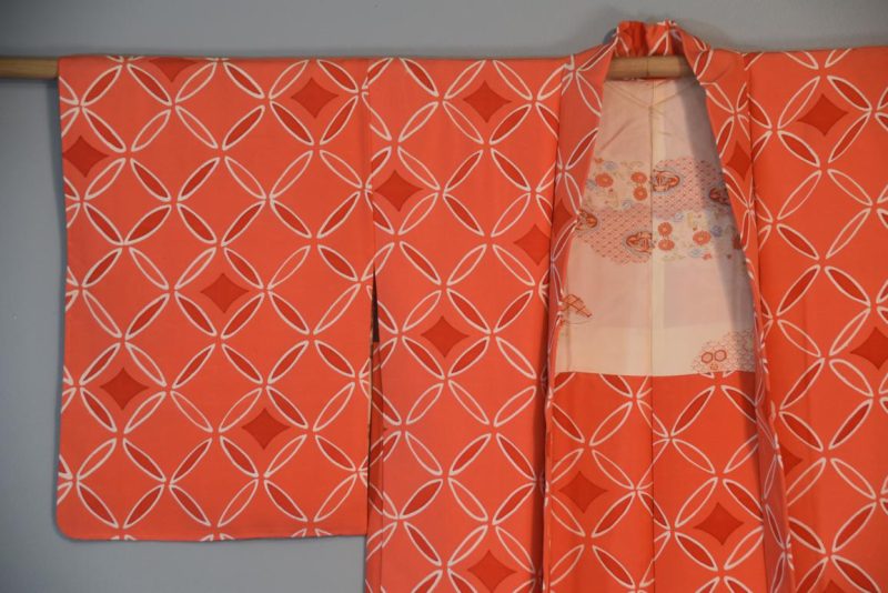 Watermelon Pink Vintage Silk Haori Jacket - Image 5