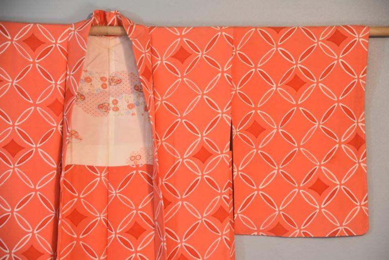 Watermelon Pink Vintage Silk Haori Jacket - Image 6