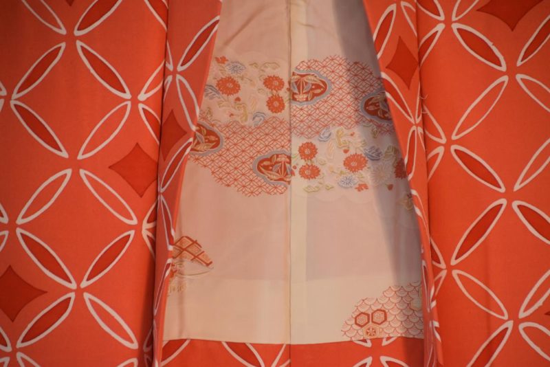 Watermelon Pink Vintage Silk Haori Jacket - Image 3