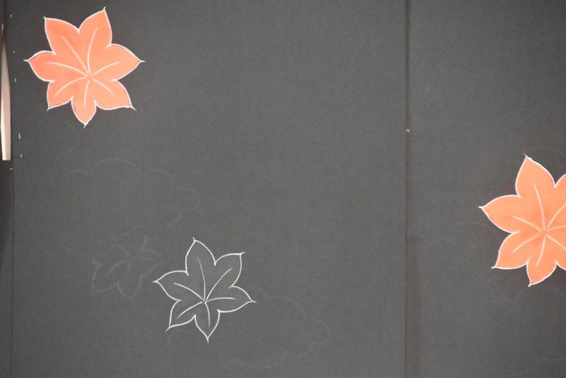 Maple Leaves Vintage Silk Haori Jacket - Image 3