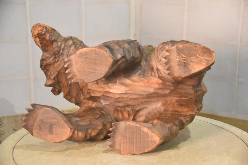 Carved Wooden Hokkaido Bear Width:450mm - Image 6