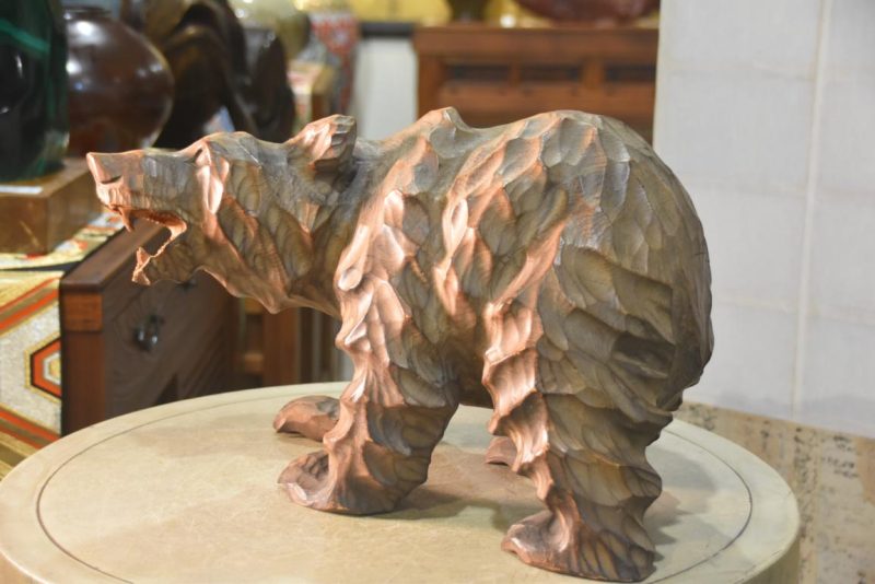 Carved Wooden Hokkaido Bear Width:450mm - Image 3