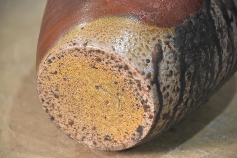 Japanese Bizen Pottery Vase 140 mm's wide - Image 8