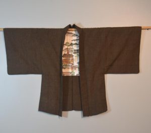 Vintage Japanese Silk Mans Haori (Kimono Jacket)