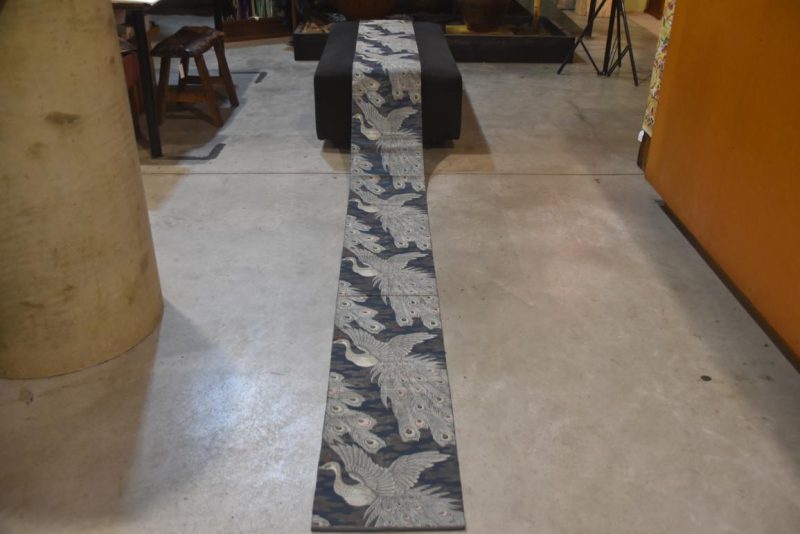 Peacock Vintage Japanese Table Runner / Obi - Image 5