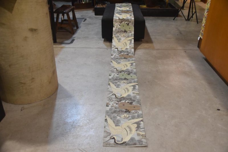 Crane Vintage Japanese Table Runner / Obi - Image 7