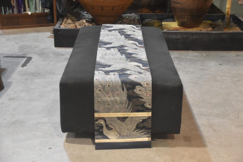 Peacock Vintage Japanese Table Runner / Obi