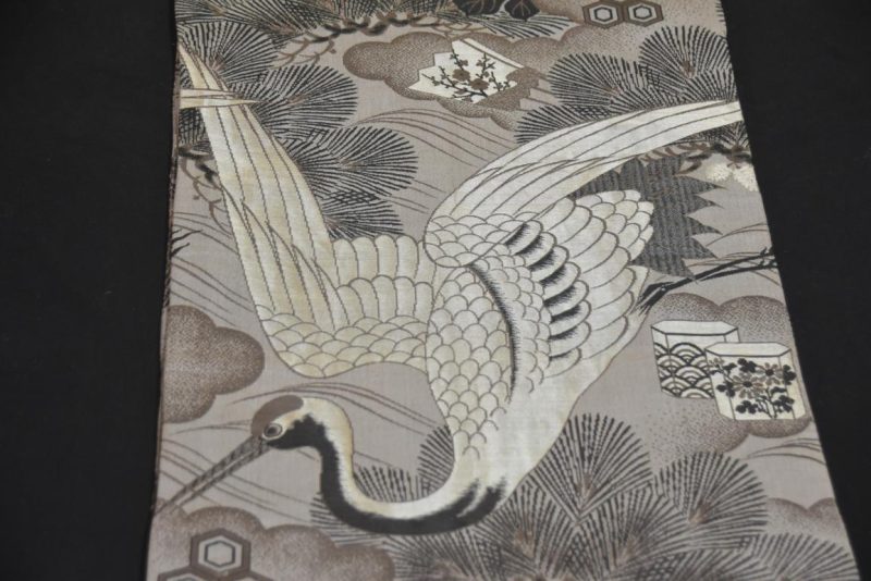 Crane Vintage Japanese Table Runner / Obi - Image 3