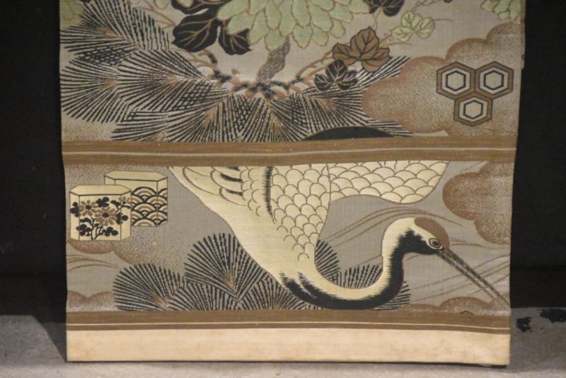 Crane Vintage Japanese Table Runner / Obi - Image 2