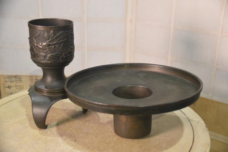 Japanese Bronze Usubata 320mm - Image 5