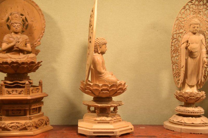 Japanese Wooden Seated Buddha - Image 5