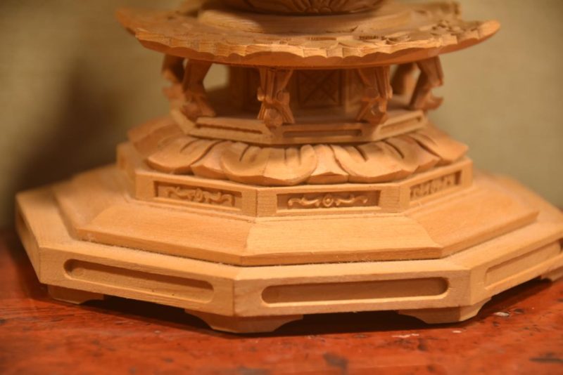 Japanese Wooden Seated Buddha - Image 4