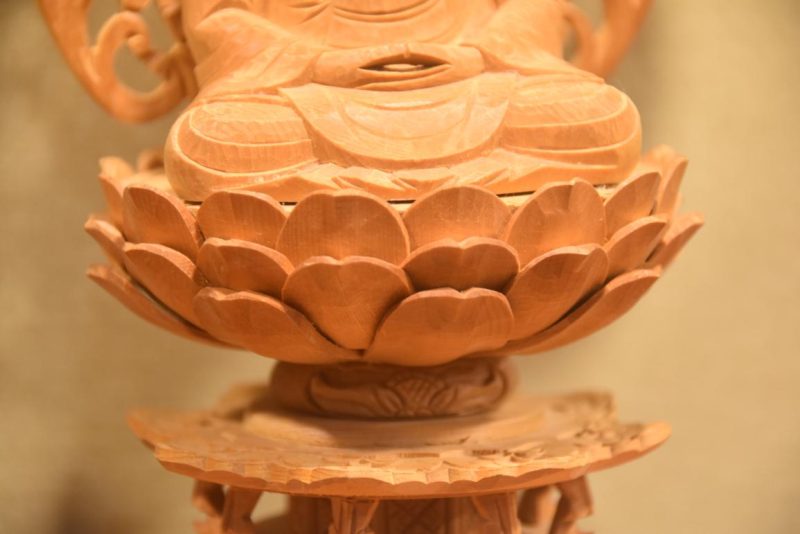 Japanese Wooden Seated Buddha - Image 3