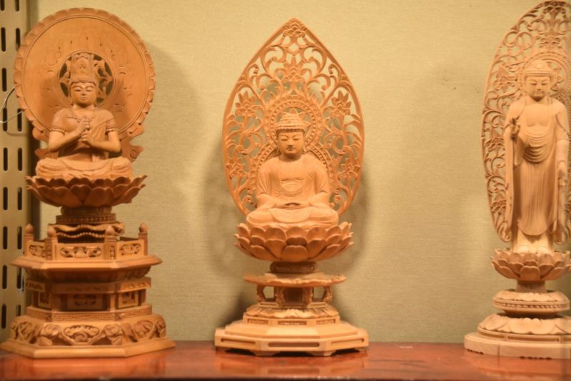 Japanese Wooden Seated Buddha
