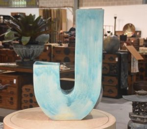 Funky 60-70's Japanese Studio Pottery Vase Height:590mm