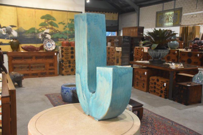 Funky 60-70's Japanese Studio Pottery Vase Height:590mm - Image 4