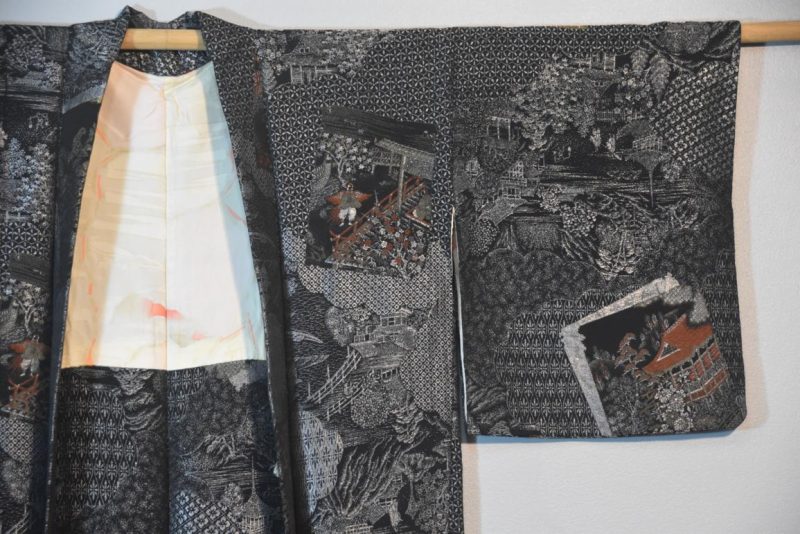 Stunning Metallic Vintage Silk Haori Jacket - Image 4