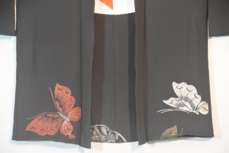 Vintage Butterfly Silk Haori Jacket - Image 5