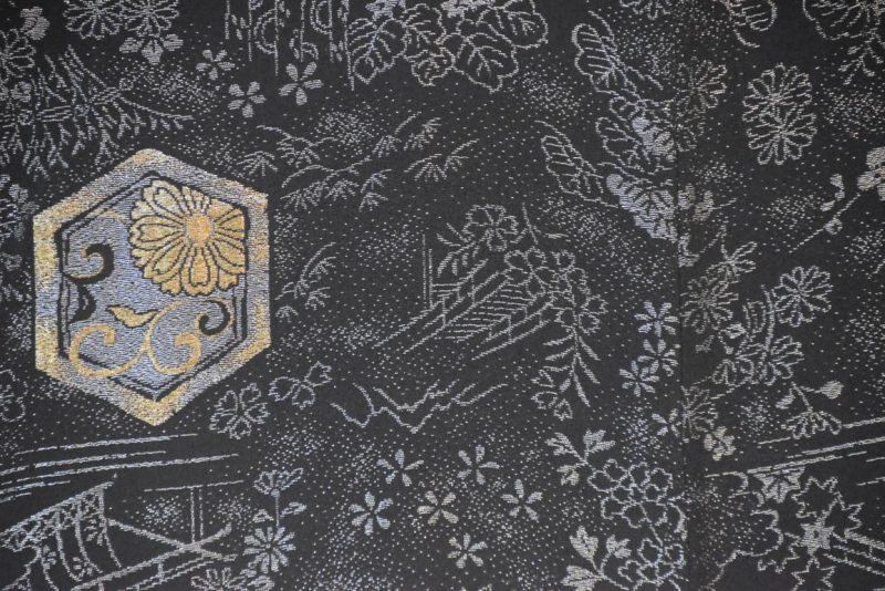 Vintage Black and Silver Silk Haori Jacket - Image 6