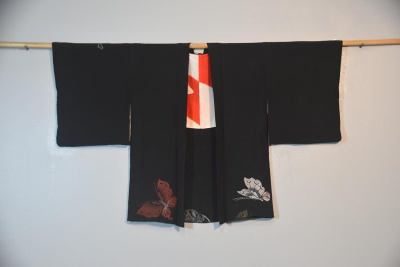 Vintage Butterfly Silk Haori Jacket - Image 4