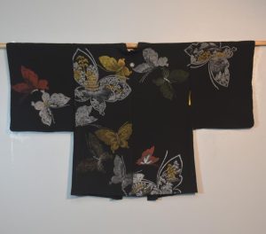 Vintage Butterfly Silk Haori Jacket