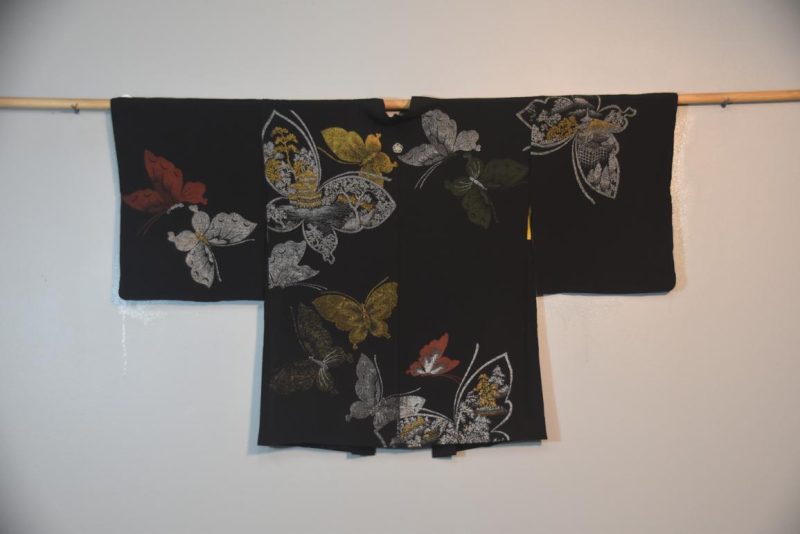 Vintage Butterfly Silk Haori Jacket
